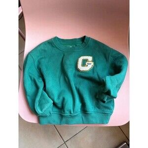 Baby Gap Green Varsity "G" Cozy Preppy Sweater Boys / Girls Sweatshirt Size 3